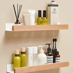 LuxeWood | Wooden Bathroom Organization Rack