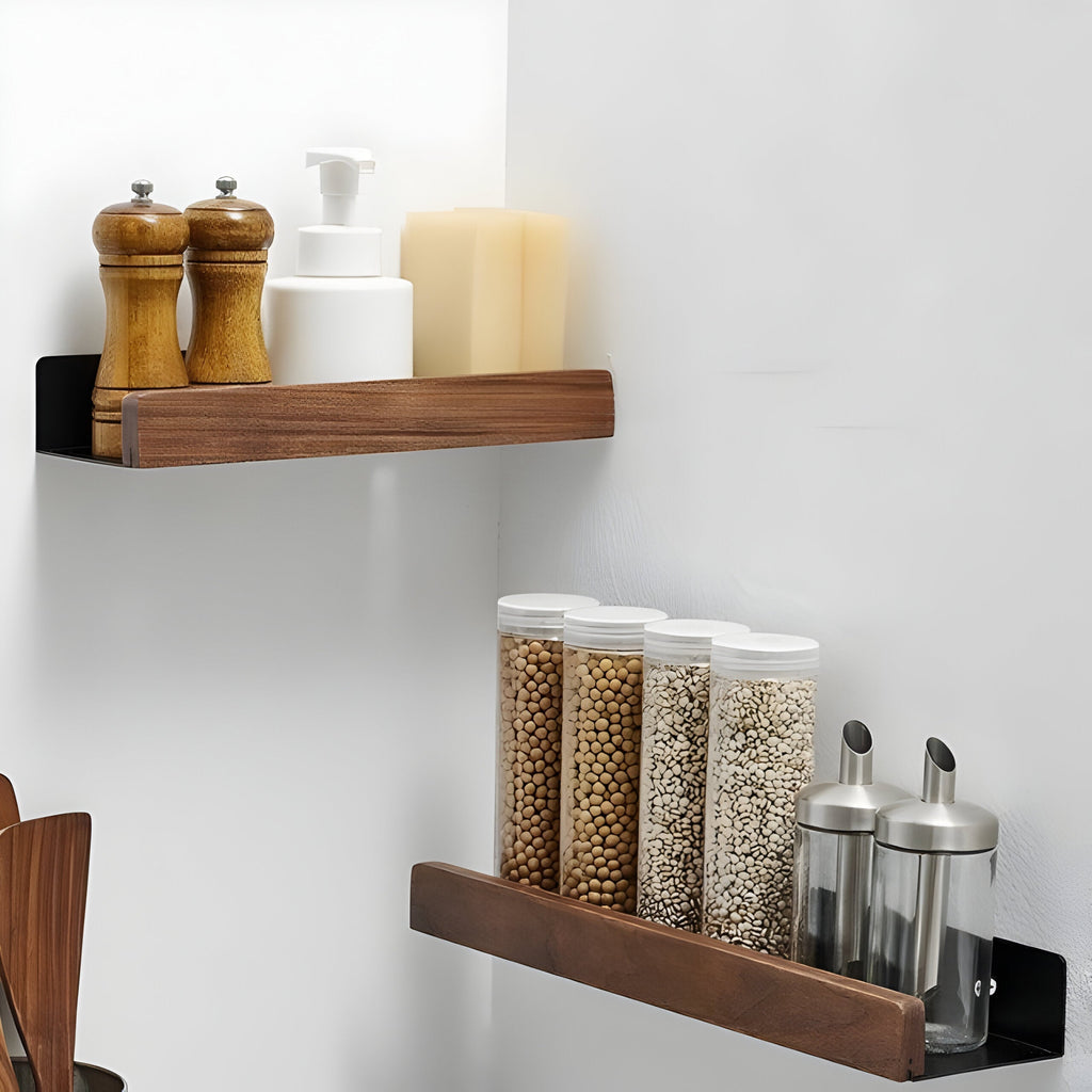LuxeWood | Wooden Bathroom Organization Rack