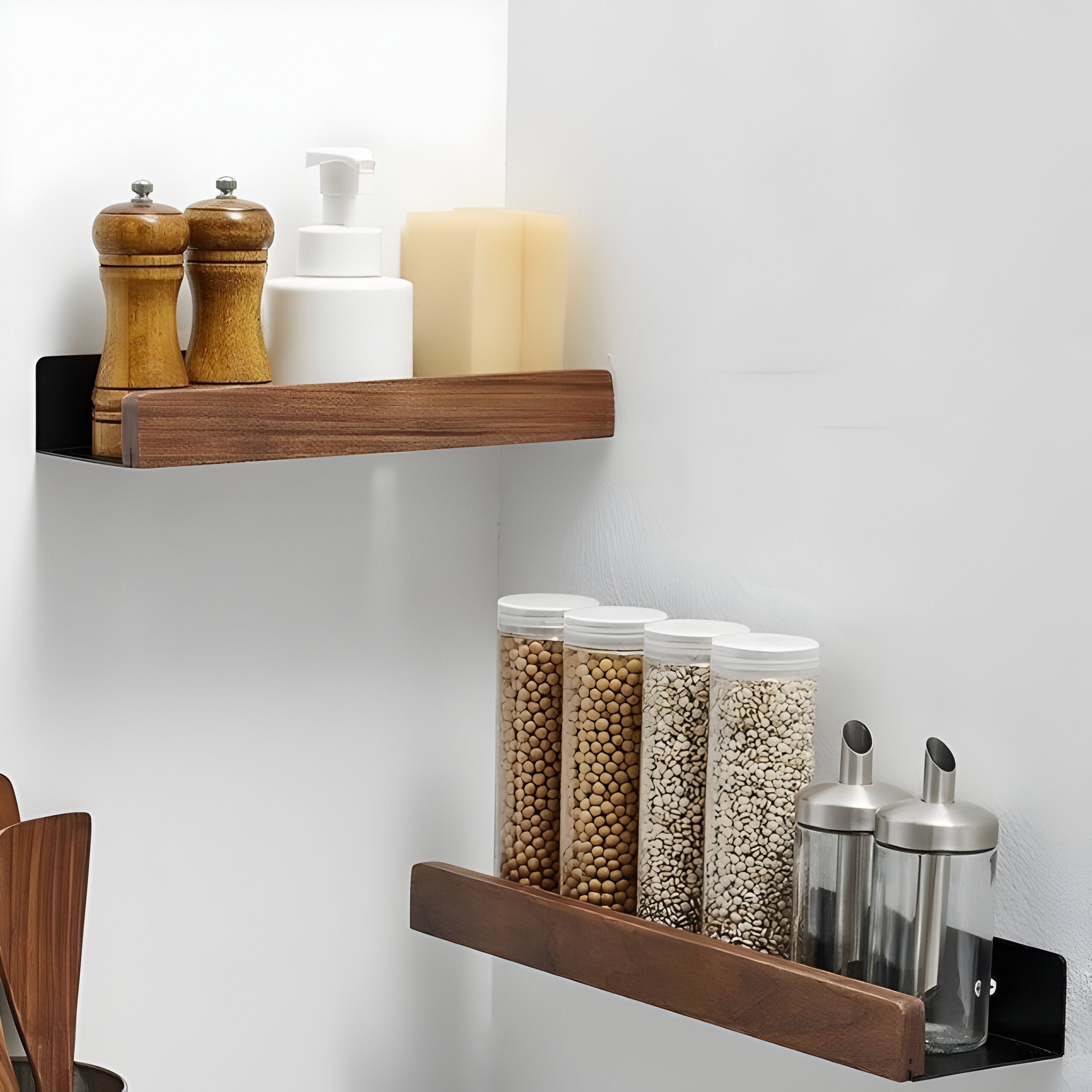 LuxeWood | Wooden Bathroom Organization Rack