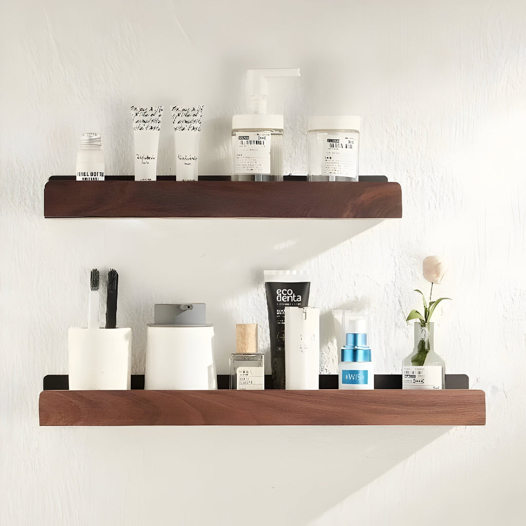LuxeWood | Wooden Bathroom Organization Rack