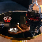 CigarOak Ashtray with Whiskey Holder – Luxury Wooden Tray for Cigar Lovers