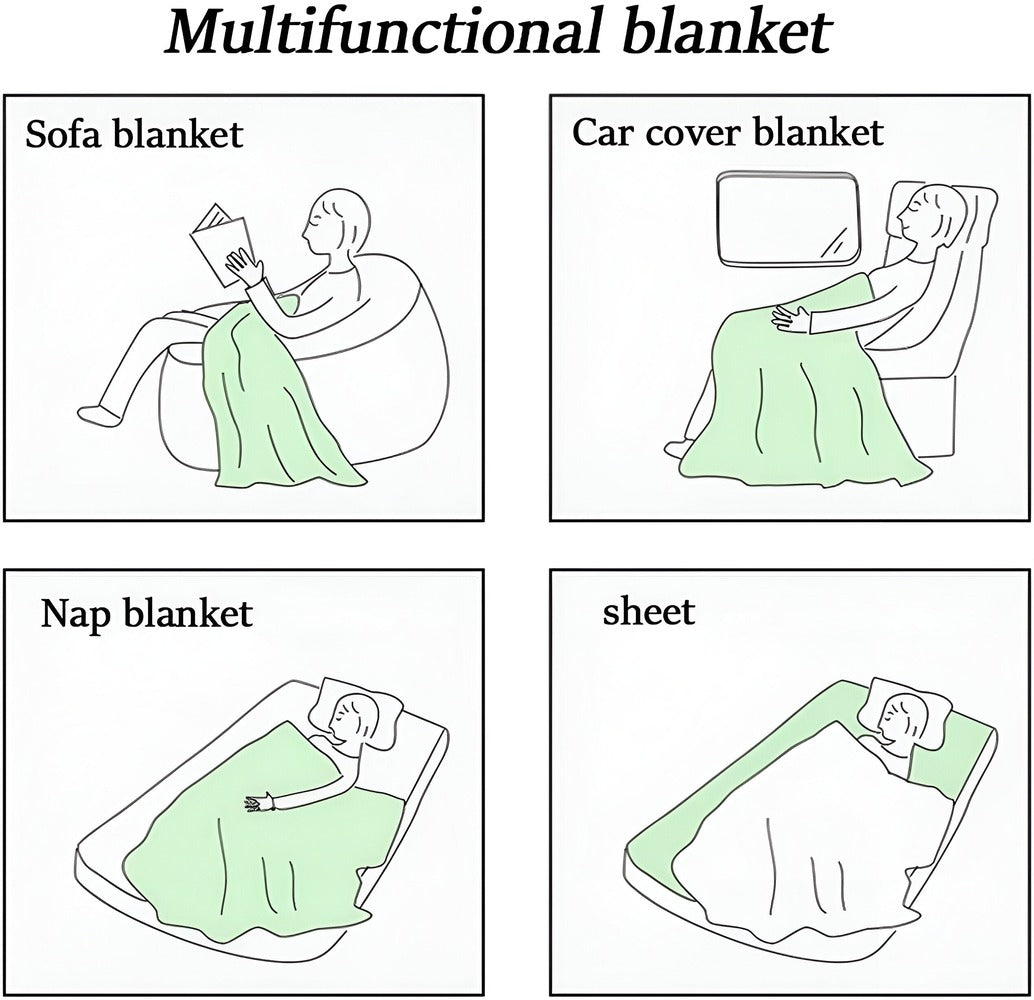 Fluffy Faux Fur Travel Blanket – Soft and Washable Fleece Blanket