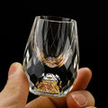 Crystal shot glasses with elegant cut - For stylish celebrations & special occasions (Set of 6 glasses)