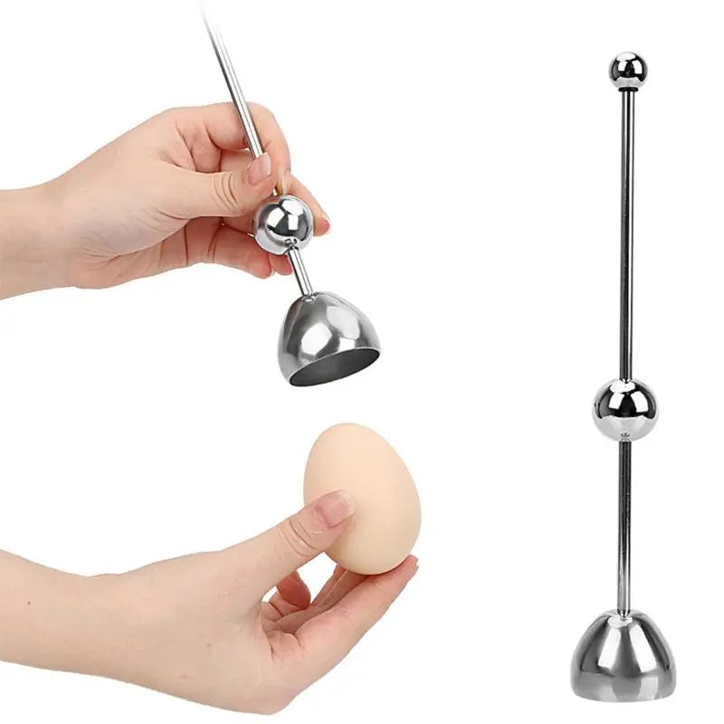 Luxurious Egg Opener made of Stainless Steel – Perfect for Breakfast Eggs & Soft Boiled Eggs