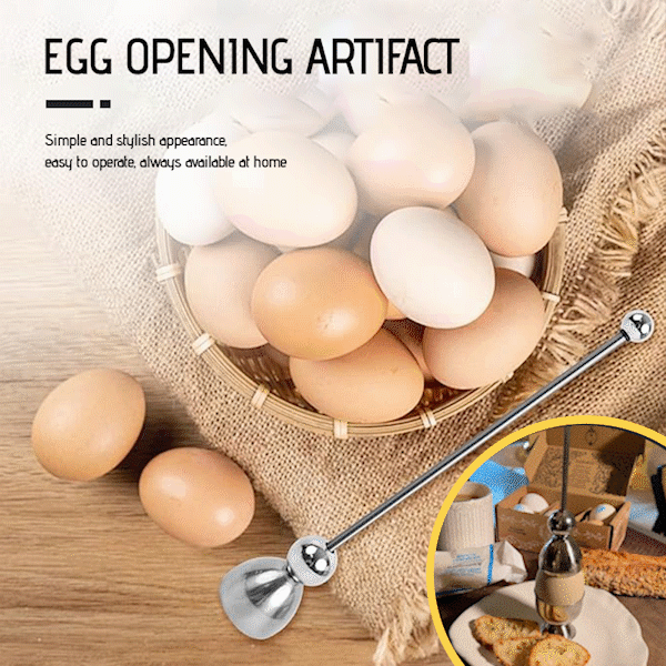 Luxurious Egg Opener made of Stainless Steel – Perfect for Breakfast Eggs & Soft Boiled Eggs
