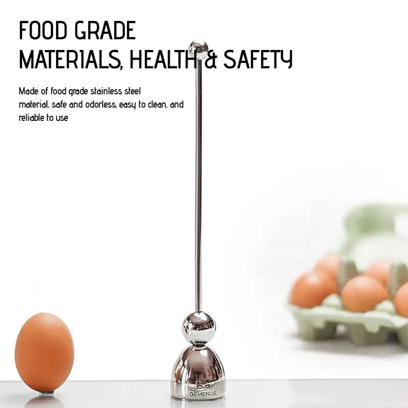 Luxurious Egg Opener made of Stainless Steel – Perfect for Breakfast Eggs & Soft Boiled Eggs