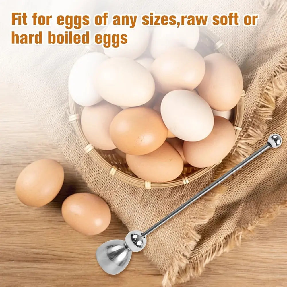Luxurious Egg Opener made of Stainless Steel – Perfect for Breakfast Eggs & Soft Boiled Eggs