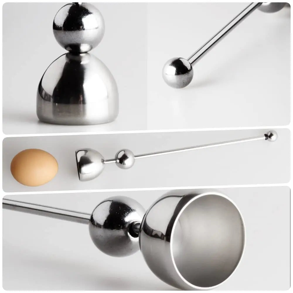 Luxurious Egg Opener made of Stainless Steel – Perfect for Breakfast Eggs & Soft Boiled Eggs