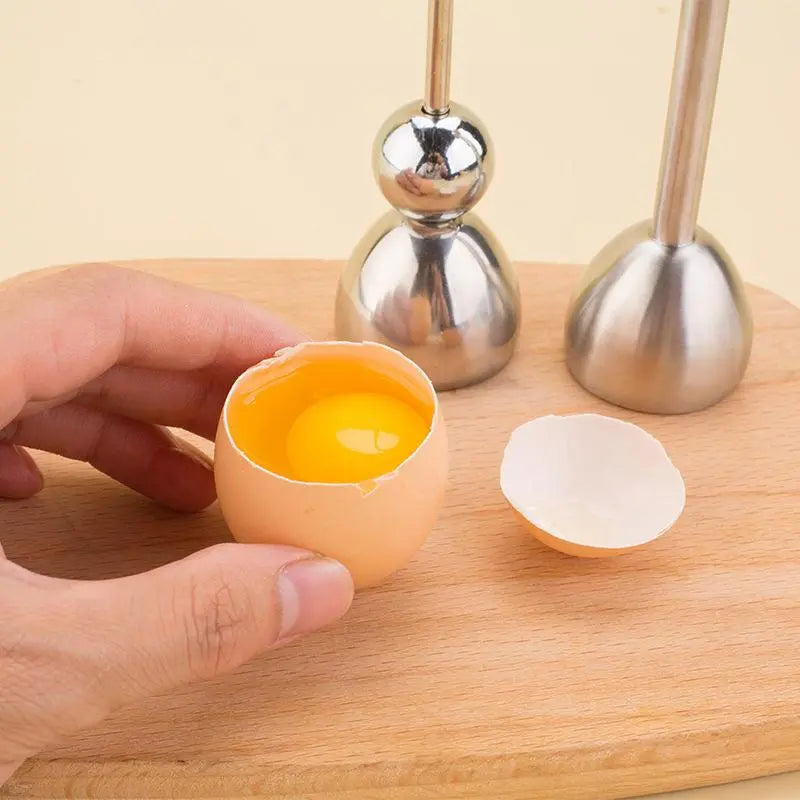 Luxurious Egg Opener made of Stainless Steel – Perfect for Breakfast Eggs & Soft Boiled Eggs