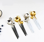 Luxurious Cutlery Set Gold-Silver | 24-piece Stainless Steel Cutlery