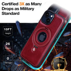 Magnetic iPhone case with invisible ring holder