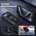 Magnetic iPhone case with invisible ring holder