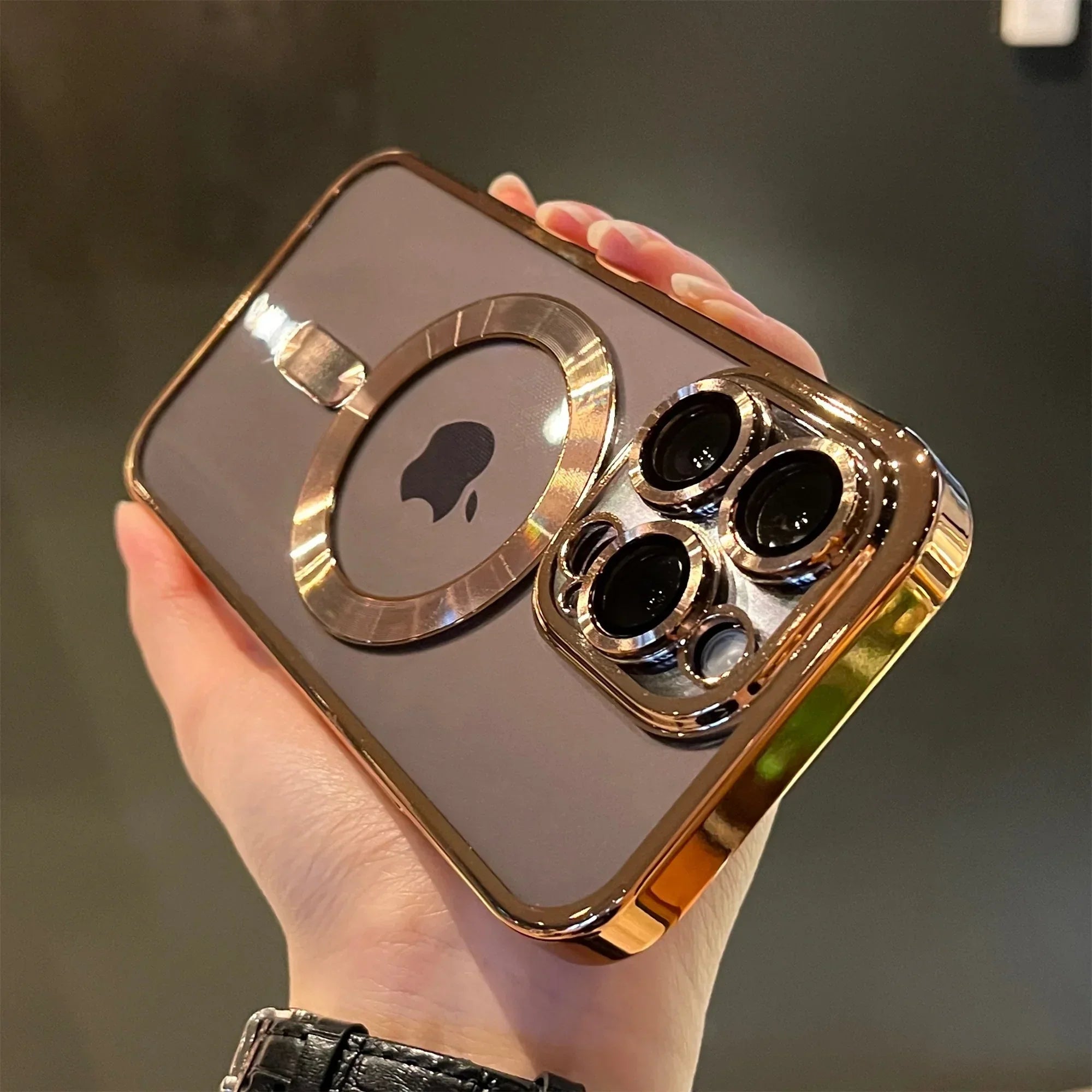 Plating Clear Soft Magnetic Case for iPhone
