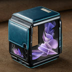 Luxurious Genuine Leather Flip Case for Samsung Z Flip3 5G