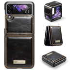 Luxurious Genuine Leather Flip Case for Samsung Z Flip3 5G