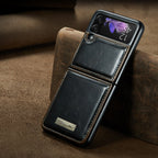 Luxurious Genuine Leather Flip Case for Samsung Z Flip3 5G