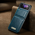 Luxurious Genuine Leather Flip Case for Samsung Z Flip3 5G