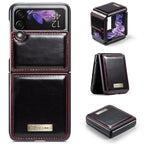 Luxurious Genuine Leather Flip Case for Samsung Z Flip3 5G