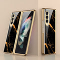 Luxurious Coating Tempered Glass Case for Samsung Galaxy Z Fold 3 5G