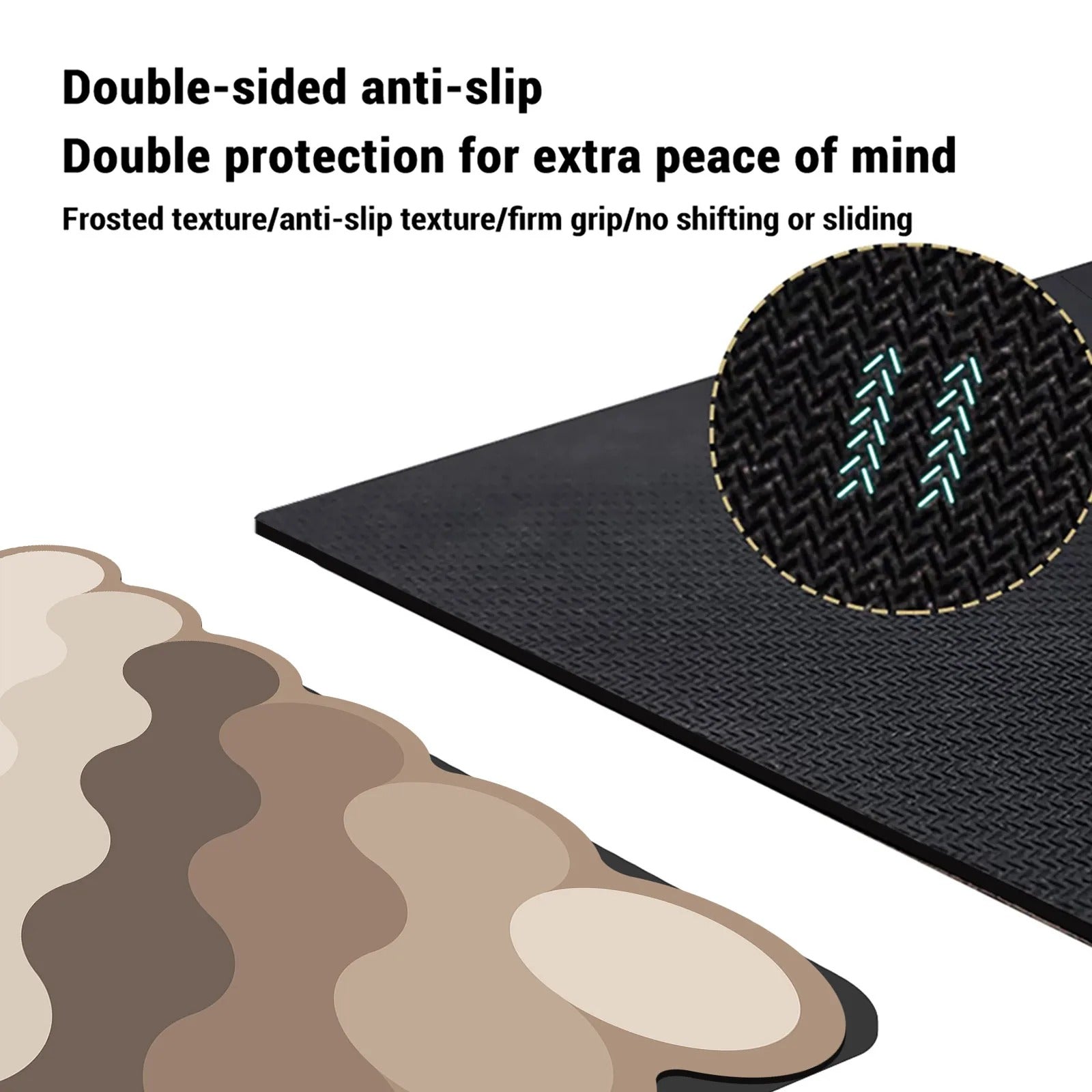 Luxury Diatomite Bathroom Mat – Quick-Dry Non-Slip Shower Mat in Beige