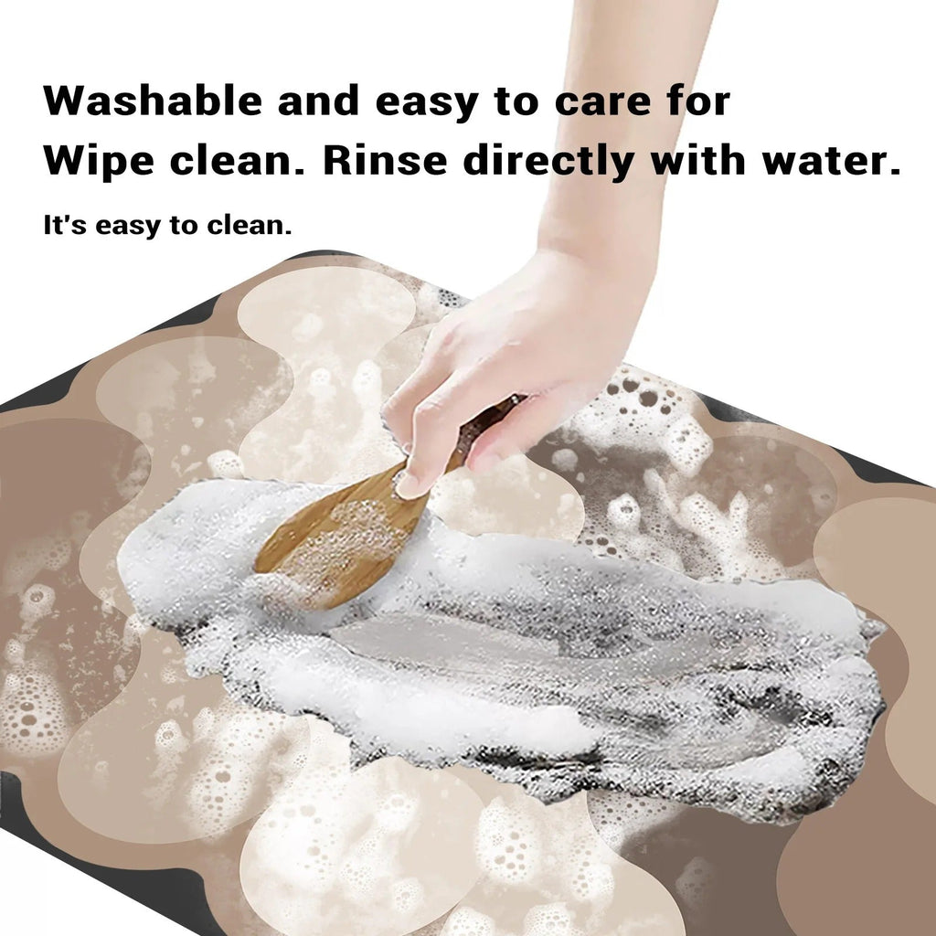 Luxury Diatomite Bathroom Mat Beige | Non-Slip Shower Mat