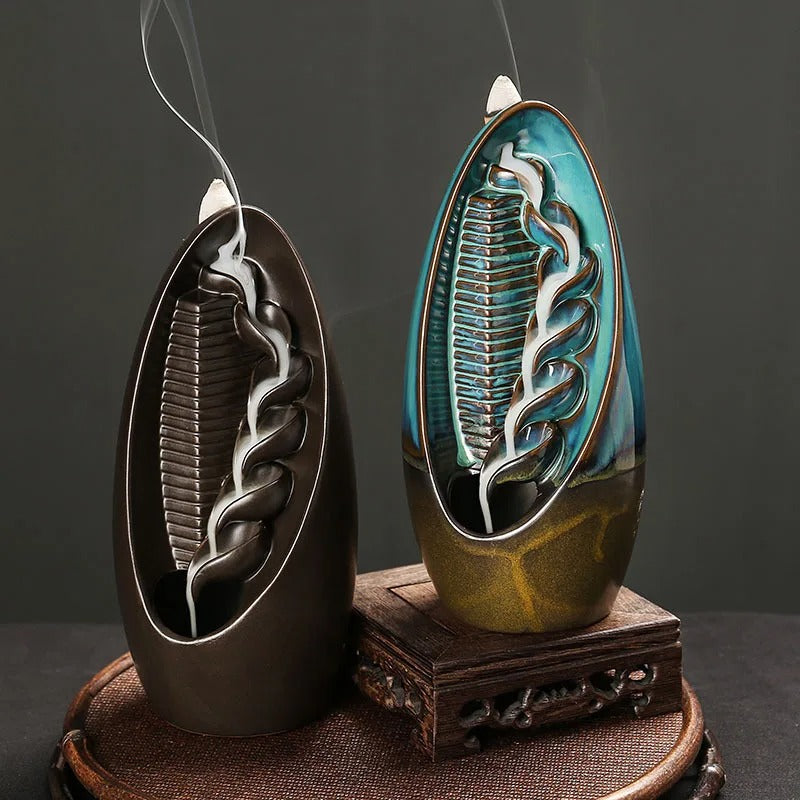 Luxury Ceramic Waterfall Incense Holder | Aromatherapy