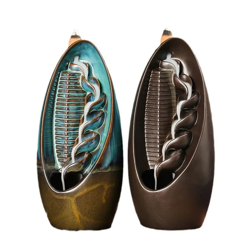 Luxury Ceramic Waterfall Incense Holder | Aromatherapy
