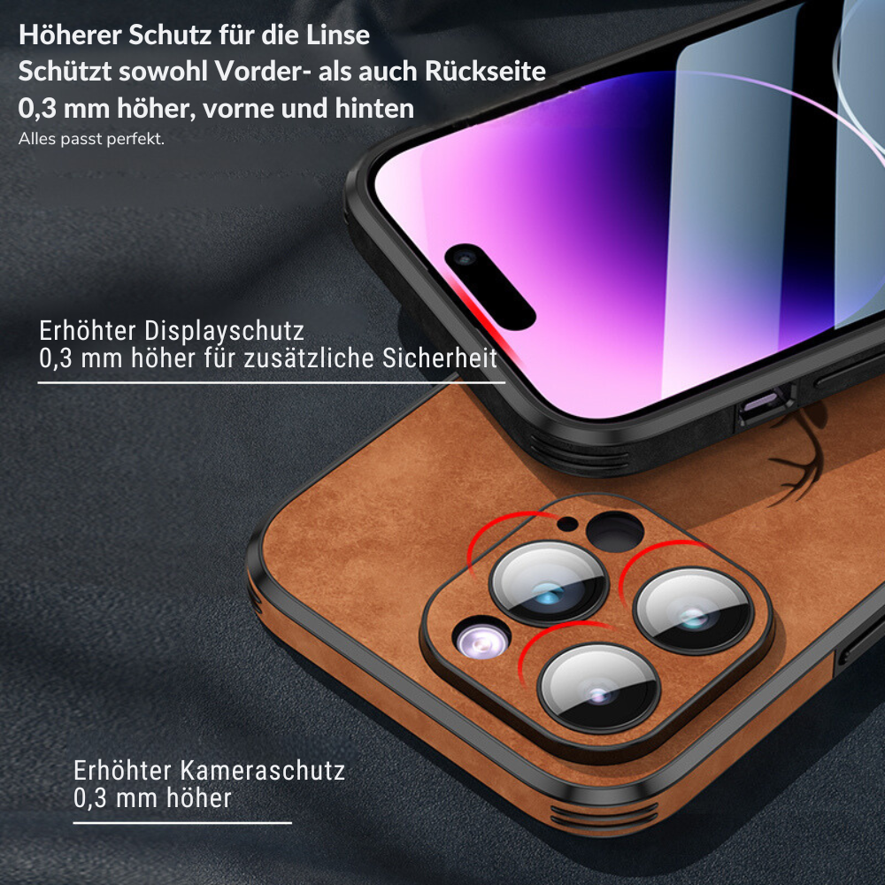 Deer - Luxury Leather iPhone Case with Stylish Design and Shockproof Protection