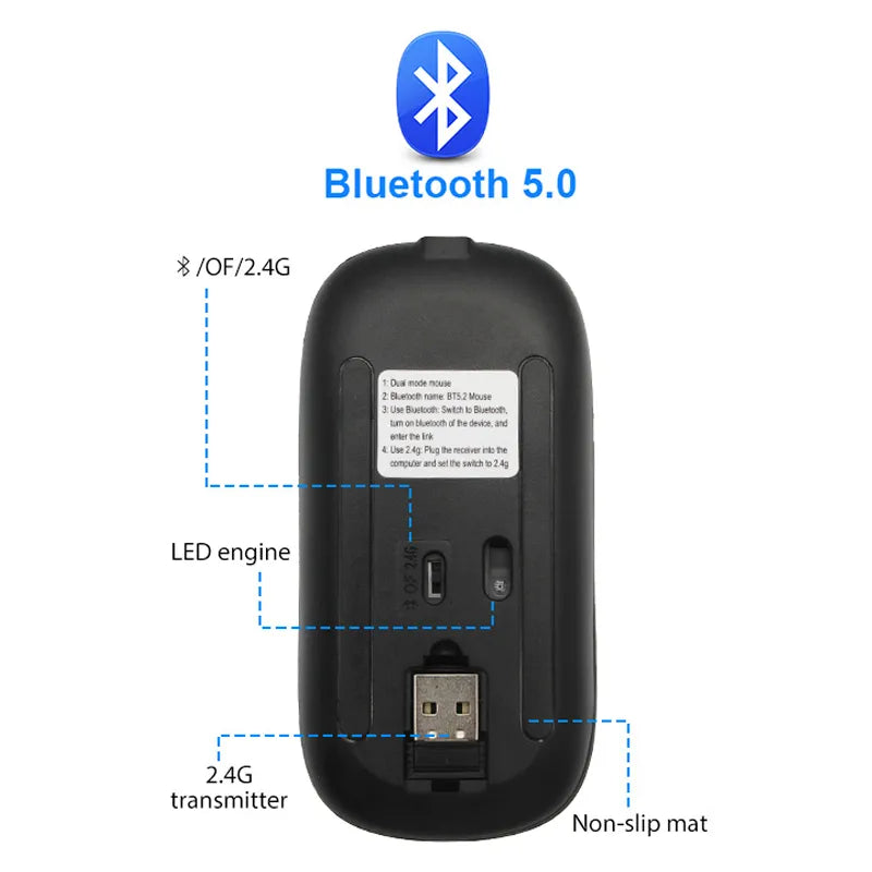 Eindhoven Wireless LED Mouse | Rechargeable Bluetooth mouse