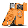 Durable shockproof case with magnetic ring holder for iPhone 17