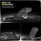 Robust magnetic armor case with stand for iPhone 17 series