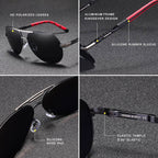 Men's Vintage Aluminum Polarized Sunglasses