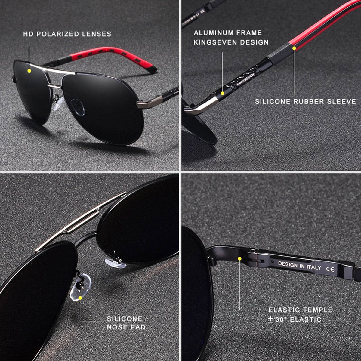 Men's Vintage Aluminum Polarized Sunglasses