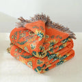 Reversible blanket in Marigold design for cozy warmth