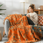 Reversible blanket in Marigold design for cozy warmth