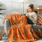 Double-sided Marigold Blanket for All Seasons