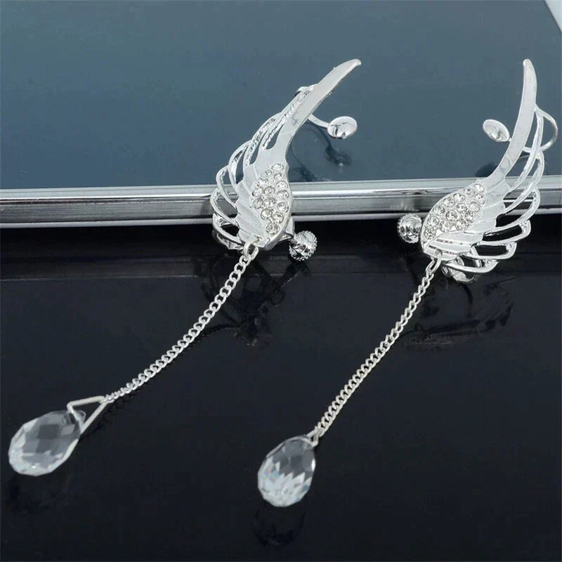 Enchanting Long Angel Wing Ear Cuffs | Unique and Elegant Earrings