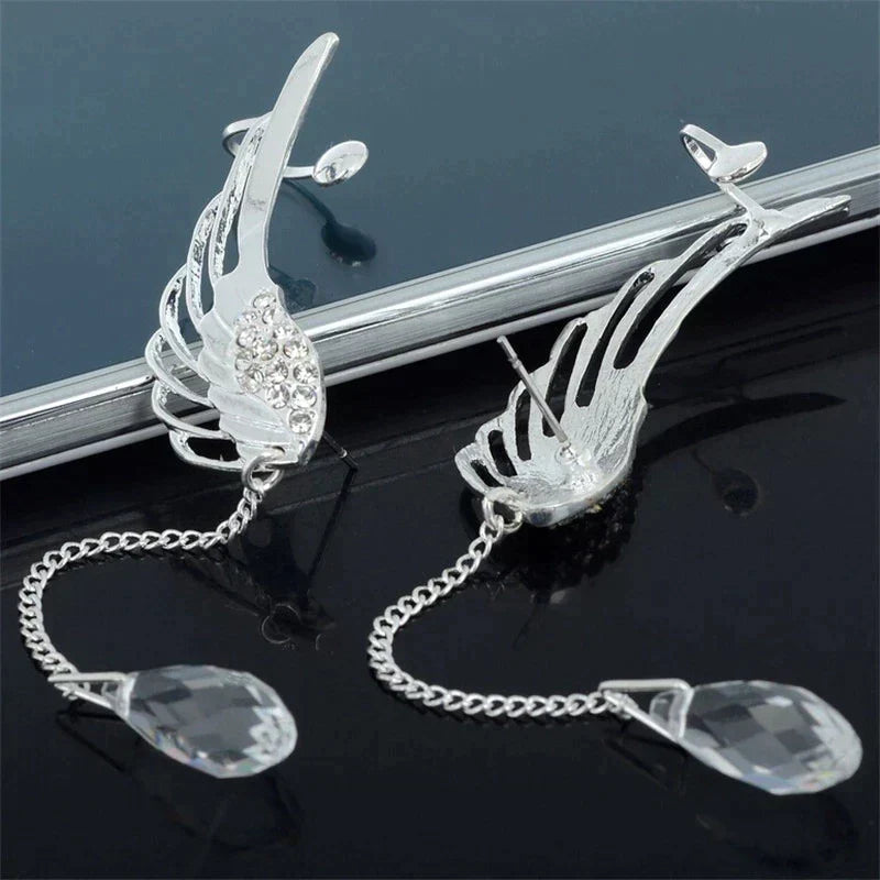 Enchanting Long Angel Wing Ear Cuffs | Unique and Elegant Earrings