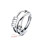 Stainless steel calming ring Delicate tranquility at any moment