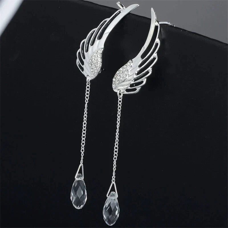 Enchanting Long Angel Wing Ear Cuffs | Unique and Elegant Earrings