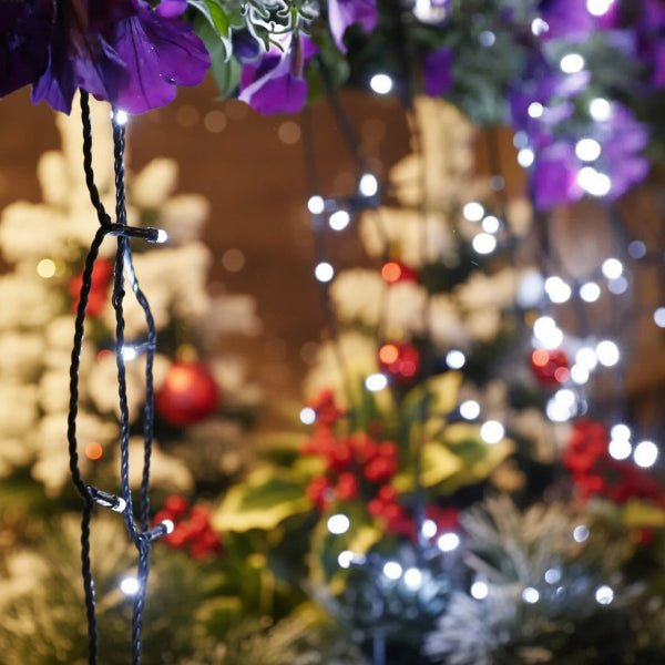 Solar LED Garland with 300 Lights, 8 Modes, IP65 Weatherproof