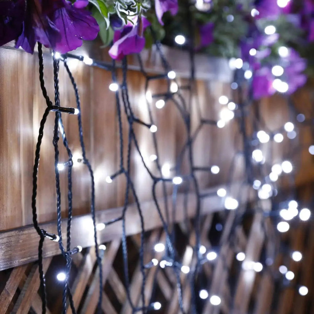 Solar LED Garland with 300 Lights, 8 Modes, IP65 Weatherproof