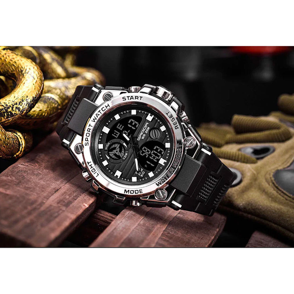 TitanGuard Military Men's Watch – Rugged Multifunctional Analog & Digital Timepiece