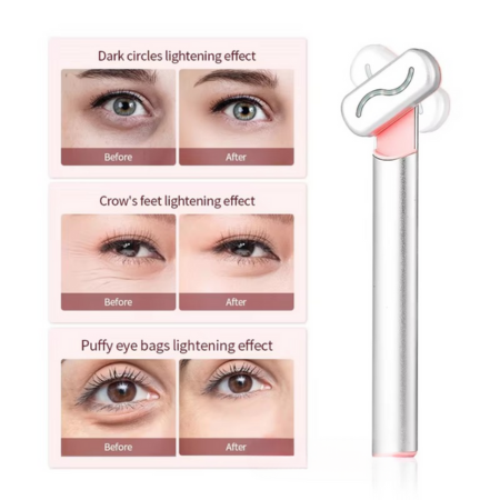 EMS Red Light Therapy Facial Wand with Microcurrent Skin Tightening and Eye Massage
