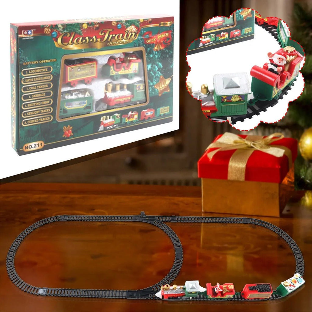 Electric Christmas Tree Train with Realistic Details and Quick Assembly