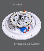 LED Wireless Table Lamp - Rechargeable Modern Light Fixture for Home, Office, and Nightstand Use