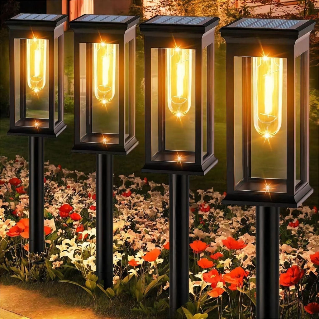Solar-powered garden light for outdoor use - Modern LED pathway light for lighting pathways, terraces, and gardens