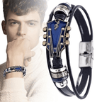 Music-inspired leather bracelet