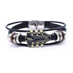 Music-inspired leather bracelet