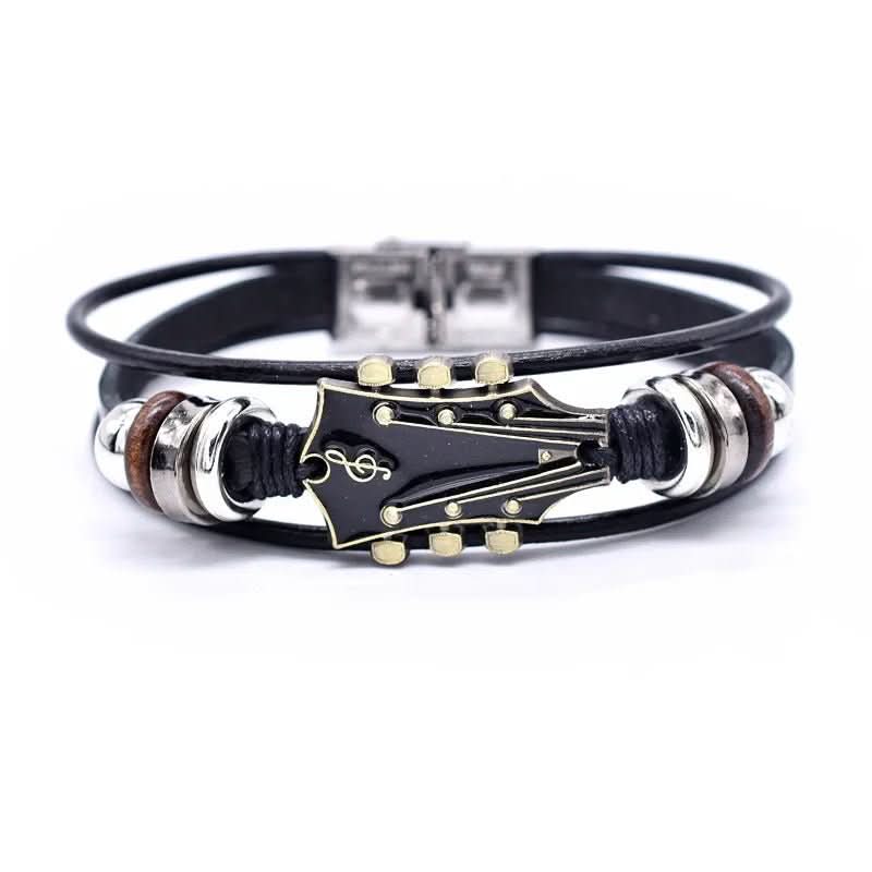 Music-inspired leather bracelet
